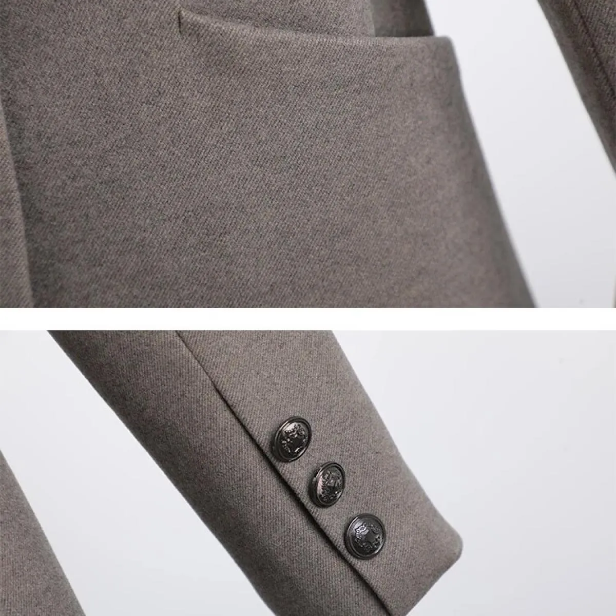 Giacca da lavoro solida femminile da donna con blazer formale da donna marrone blu nero