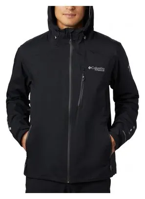 Giacca impermeabile Columbia Titan Pass 2.5L nera Uomo L