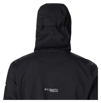 Giacca impermeabile Columbia Titan Pass 2.5L nera Uomo L