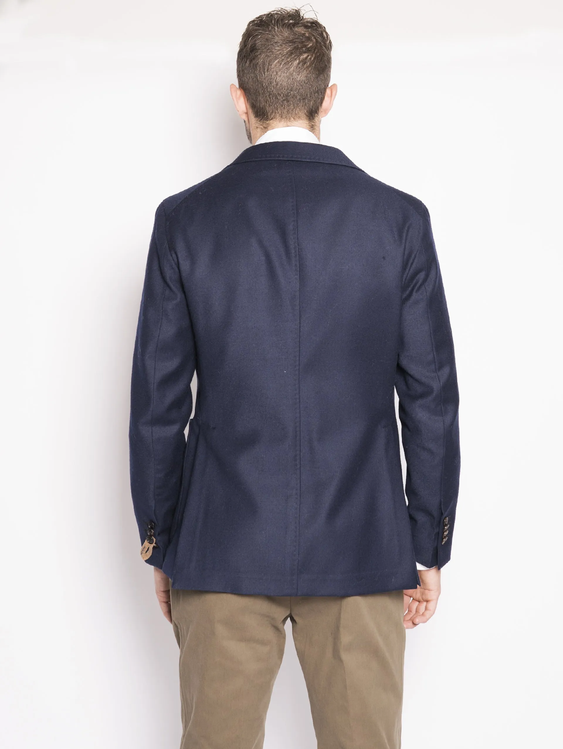 Giacca in Lana Sfoderata Blu