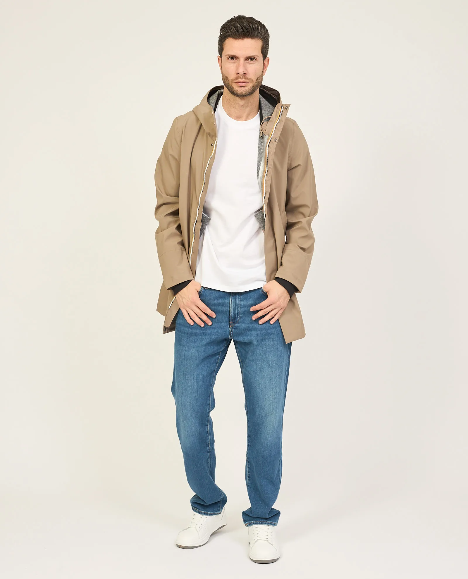 Giubbotto parka K-way Tommy con cappuccio e logo