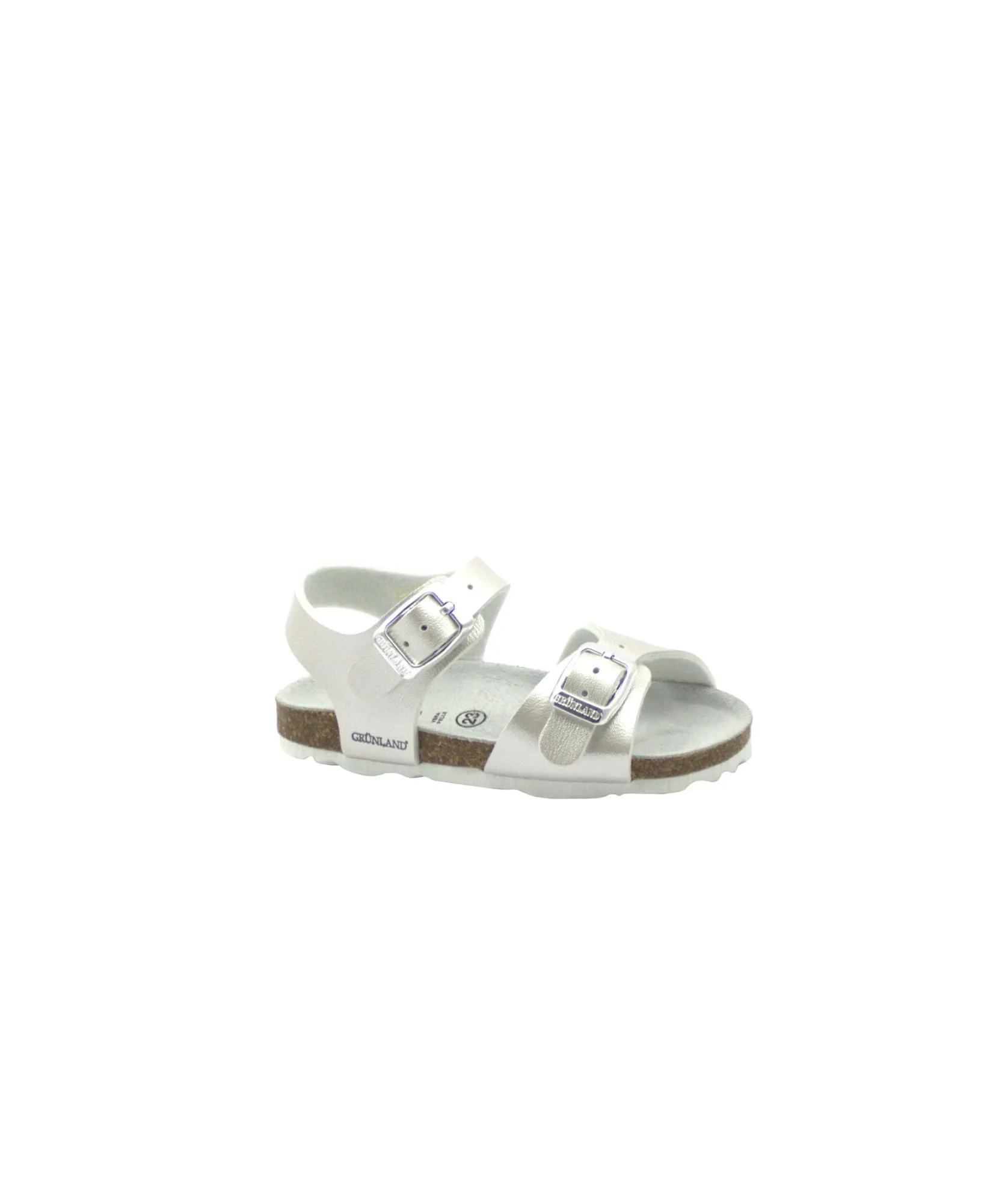 GRUNLAND ARIA SB0392 perla sandalo bambina fibbie birk pelle
