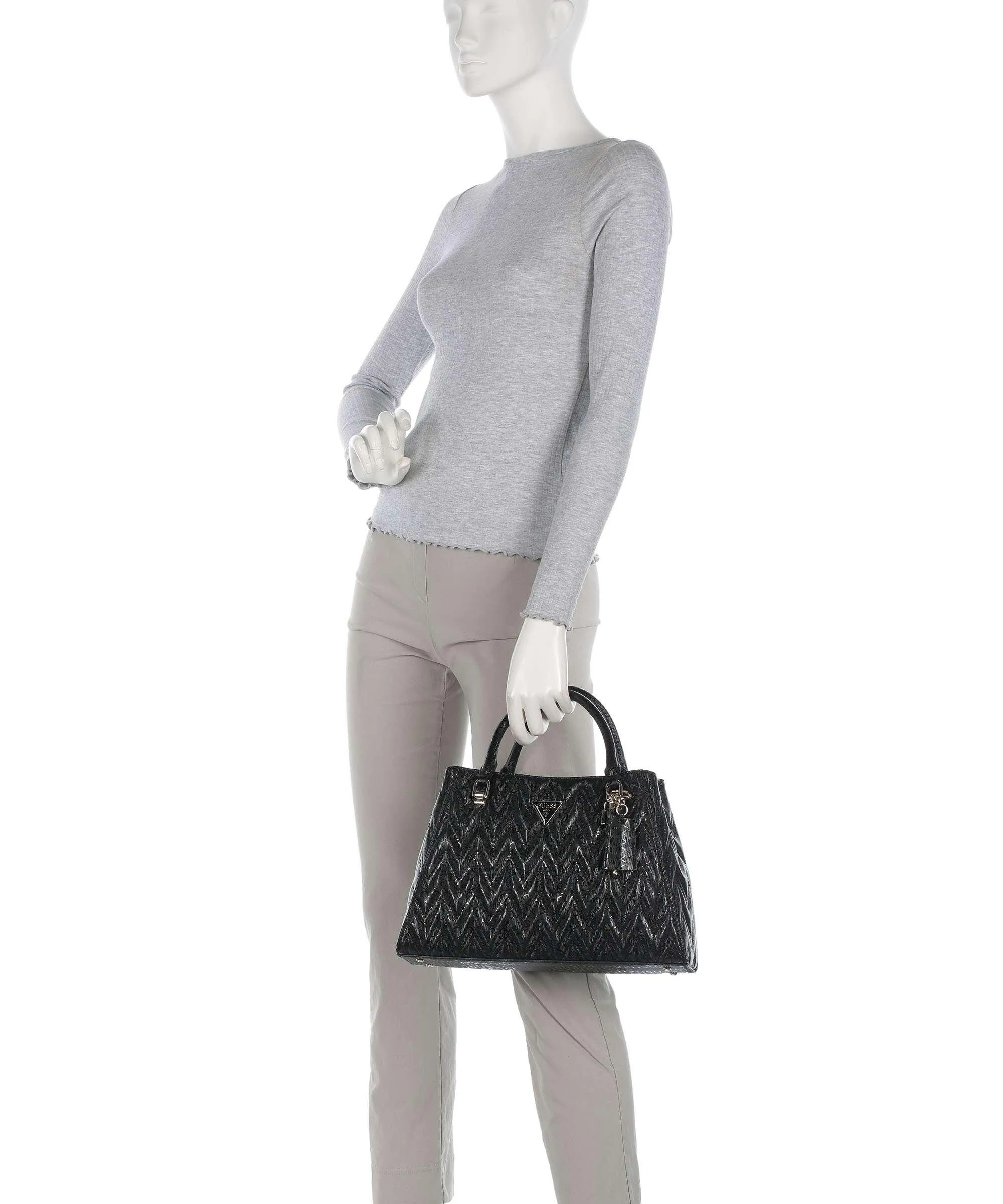  Guess Adelard Borsa a mano pelle sintetica nero  