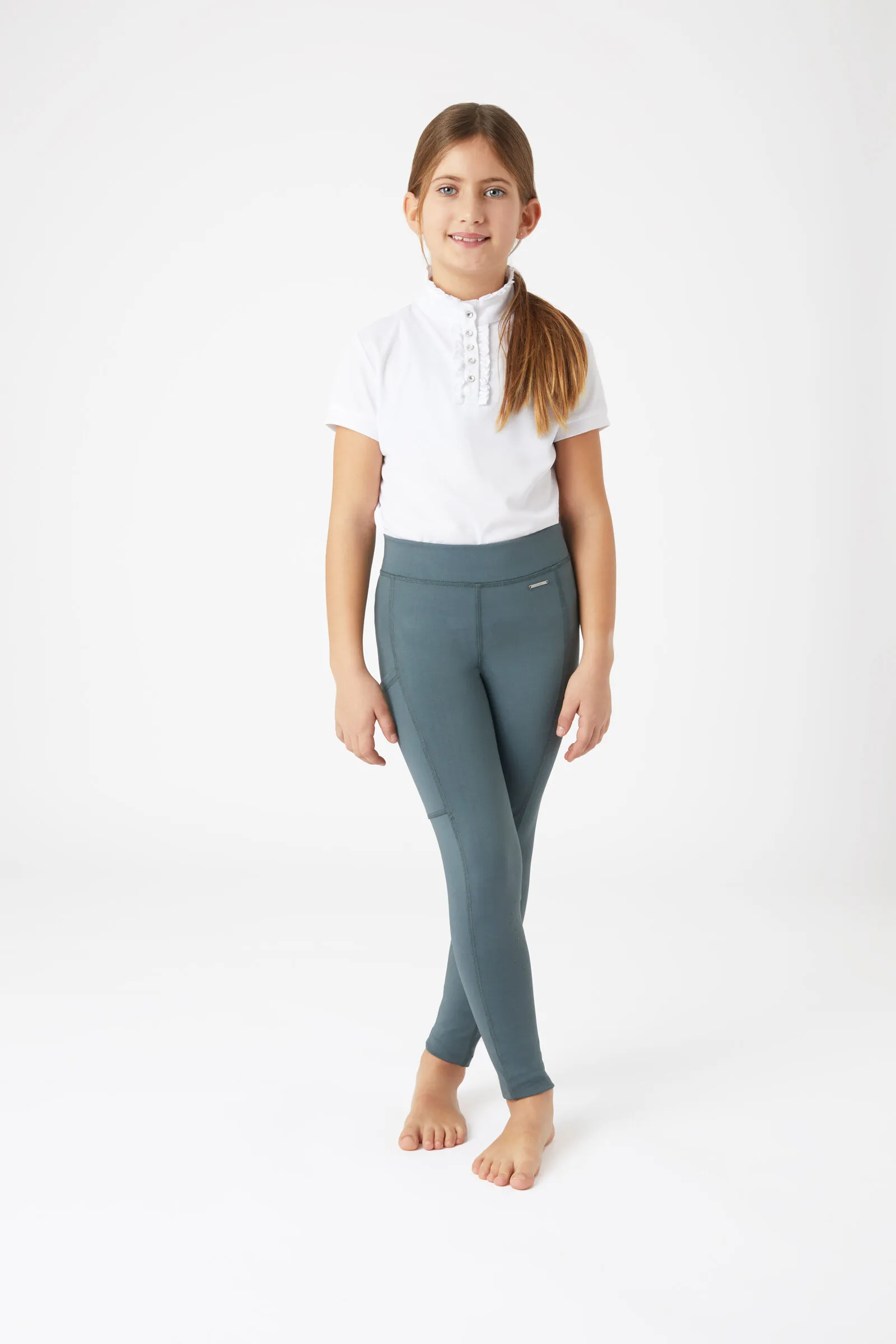 Horze Valeria Leggins da equitazione con grip al ginocchio da bambina