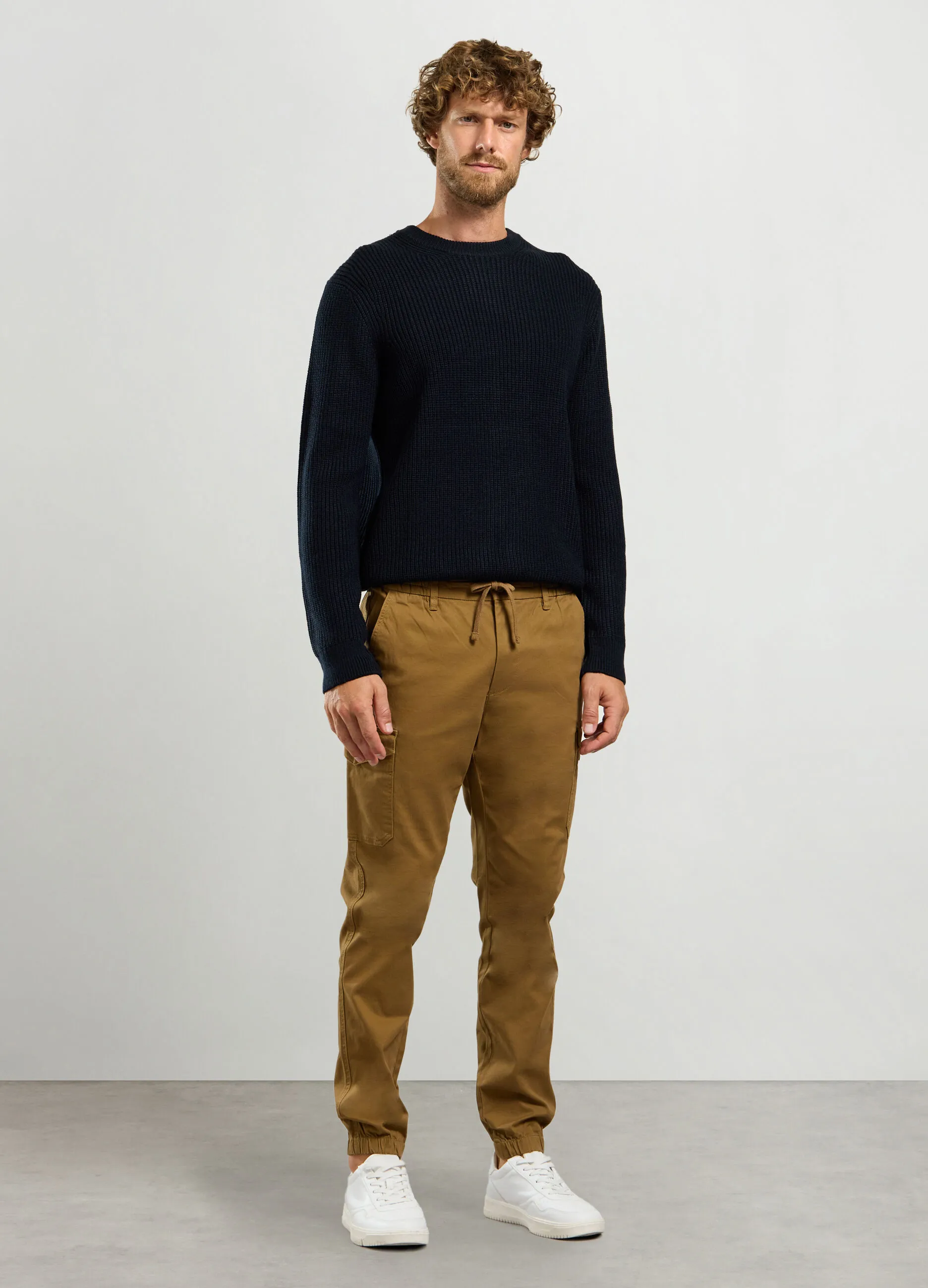 J. HART & BROS  Joggers regular fit in cotone stretch uomo