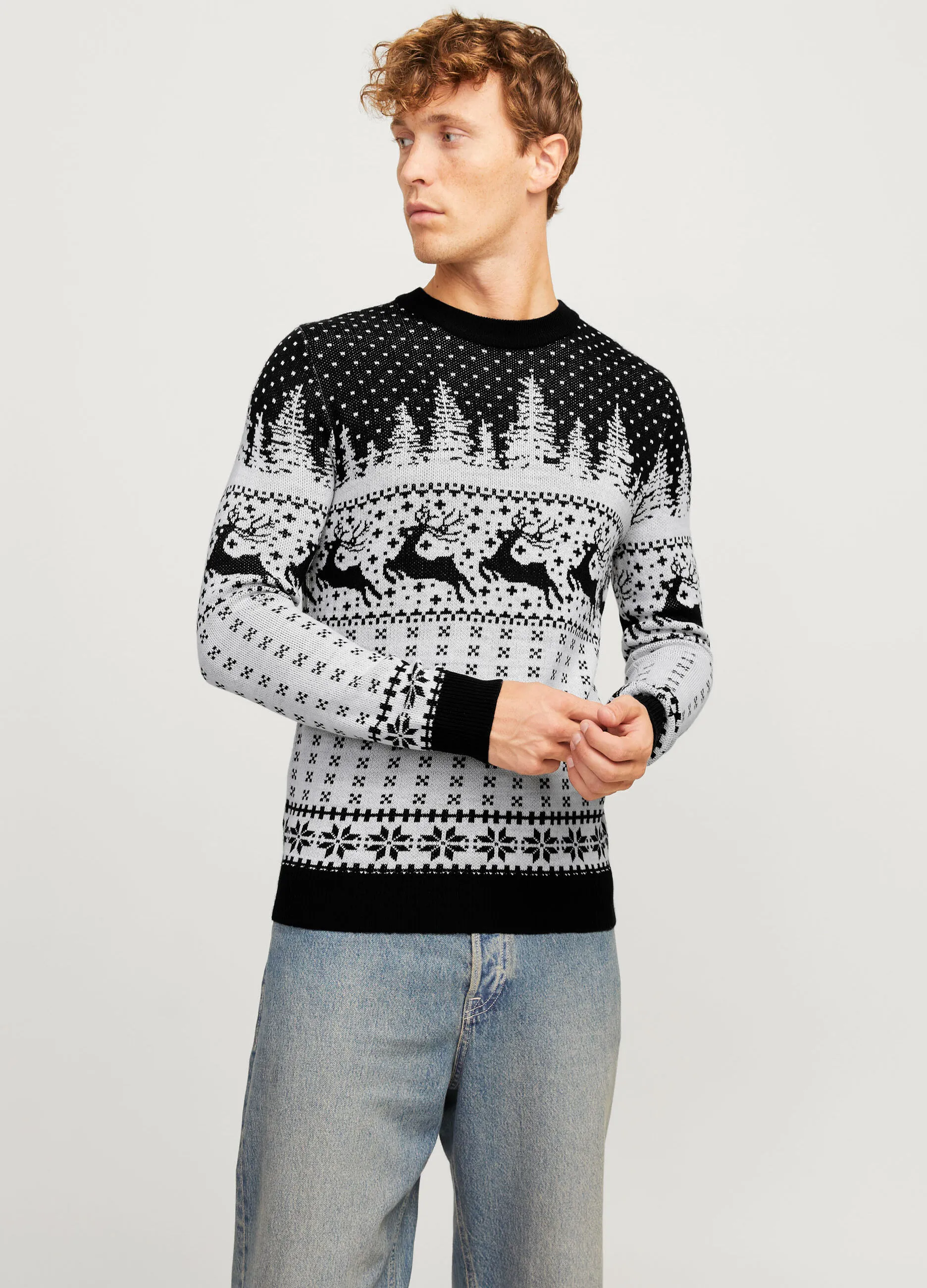 JACK & JONES  Pullover girocollo a maniche lunghe uomo