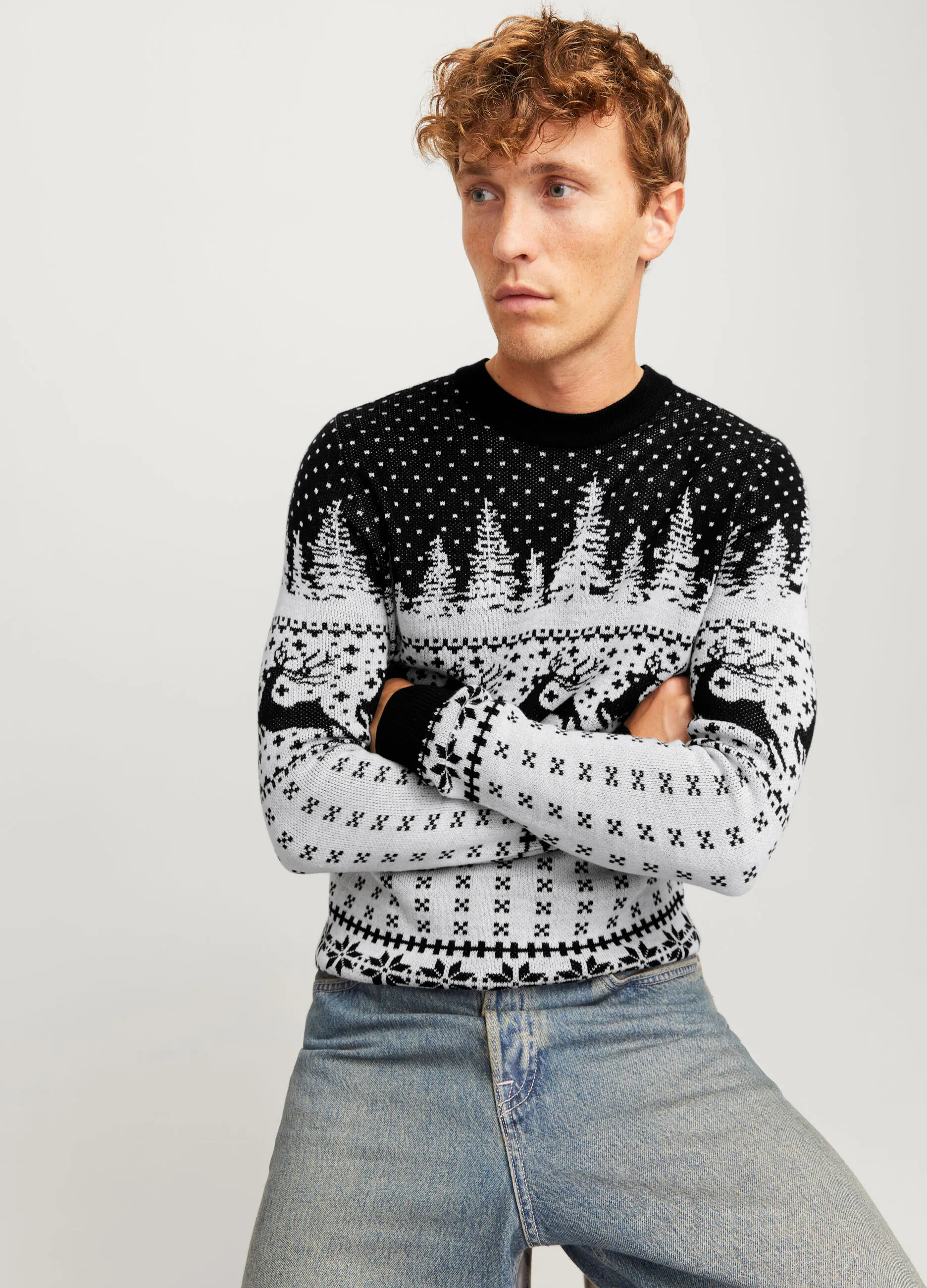 JACK & JONES  Pullover girocollo a maniche lunghe uomo