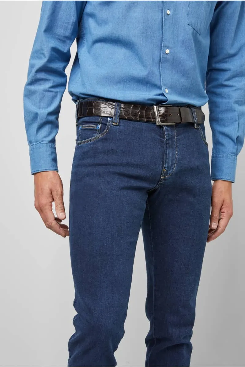 Jeans blue super slim fit stretch m5 by meyer