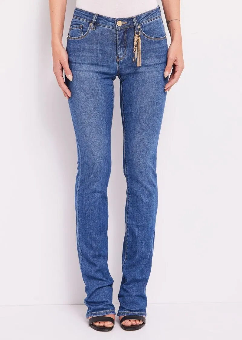 Jeans bootcut con charms