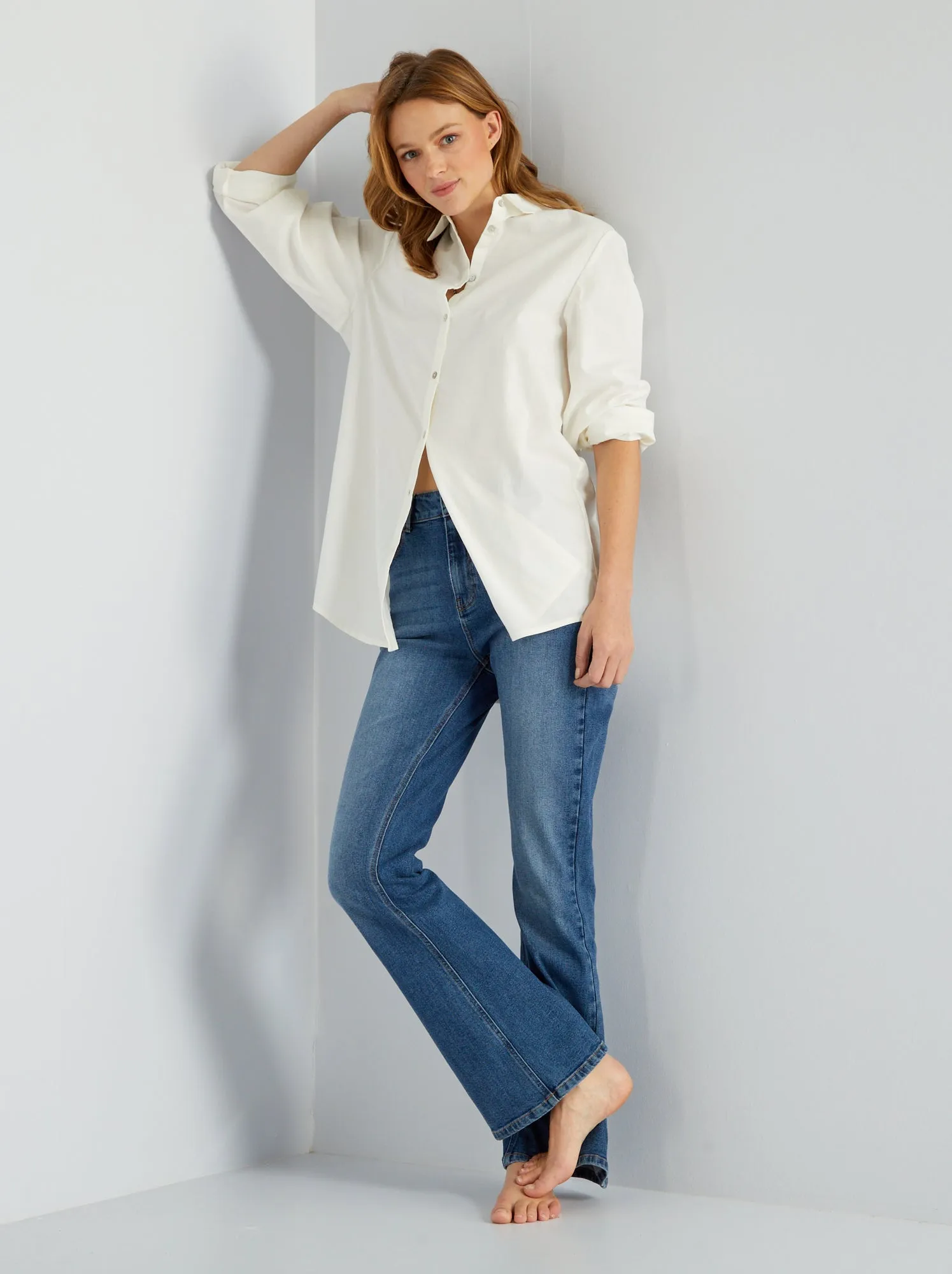 Jeans flare - L34 - BLU