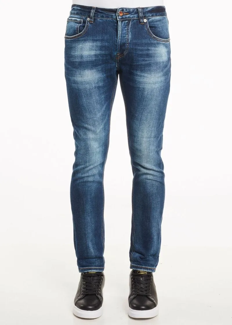 Jeans in denim di cotone stretch