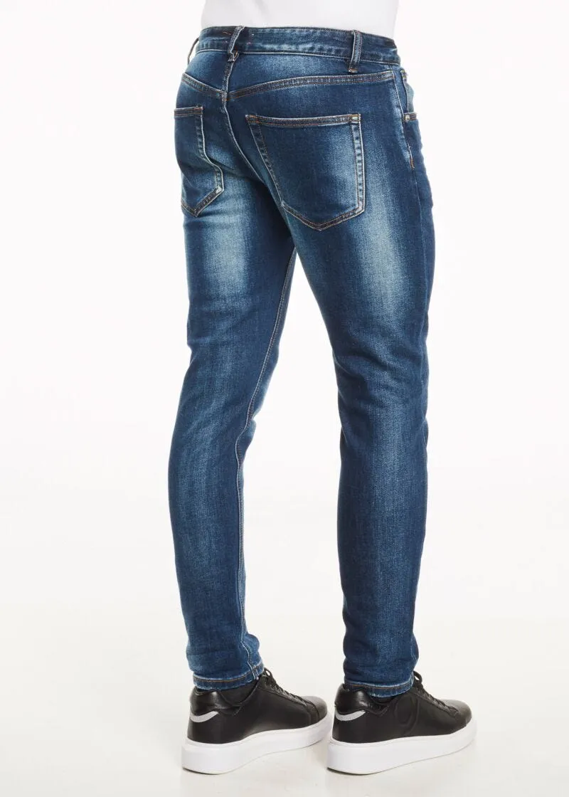 Jeans in denim di cotone stretch