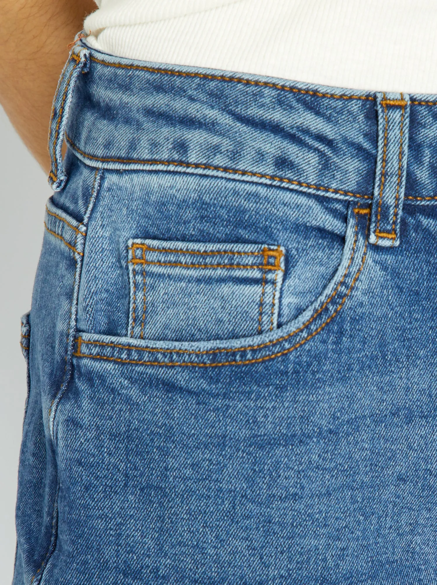 Jeans mom a vita molto alta - L32 - BLU