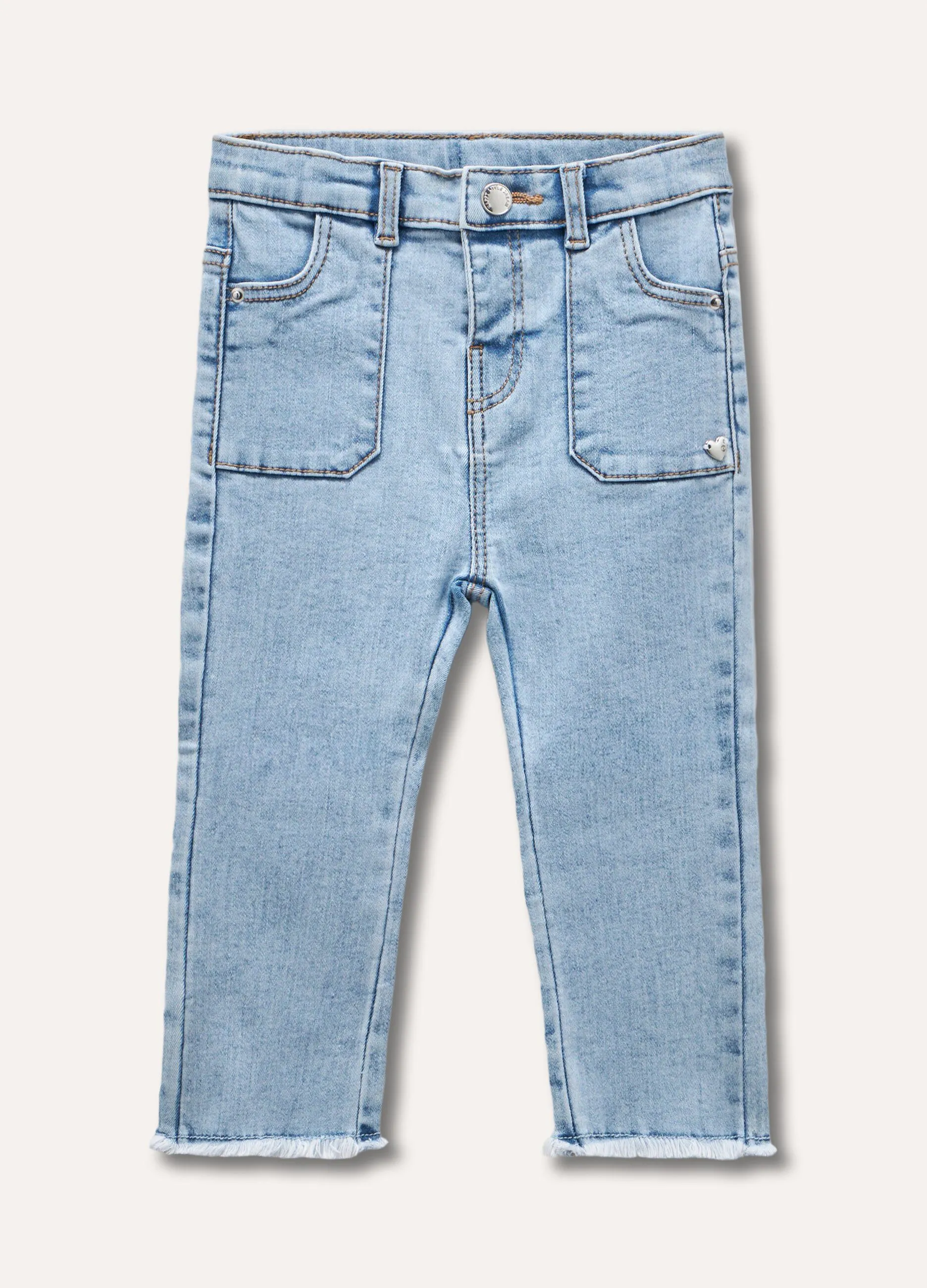 Jeans sfrangiati neonata