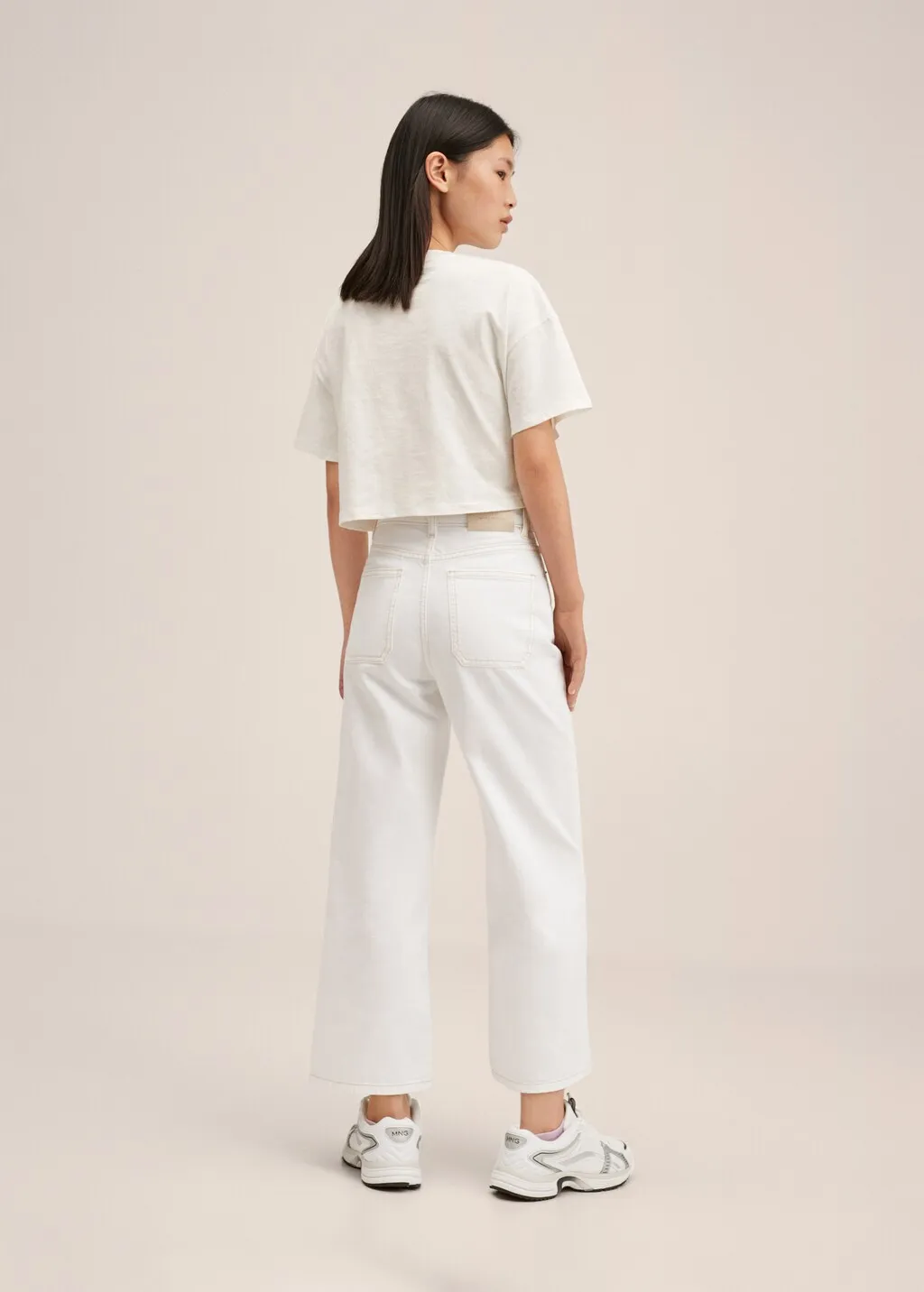 Jeans wideleg crop