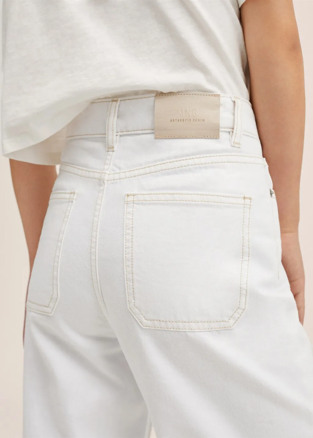 Jeans wideleg crop