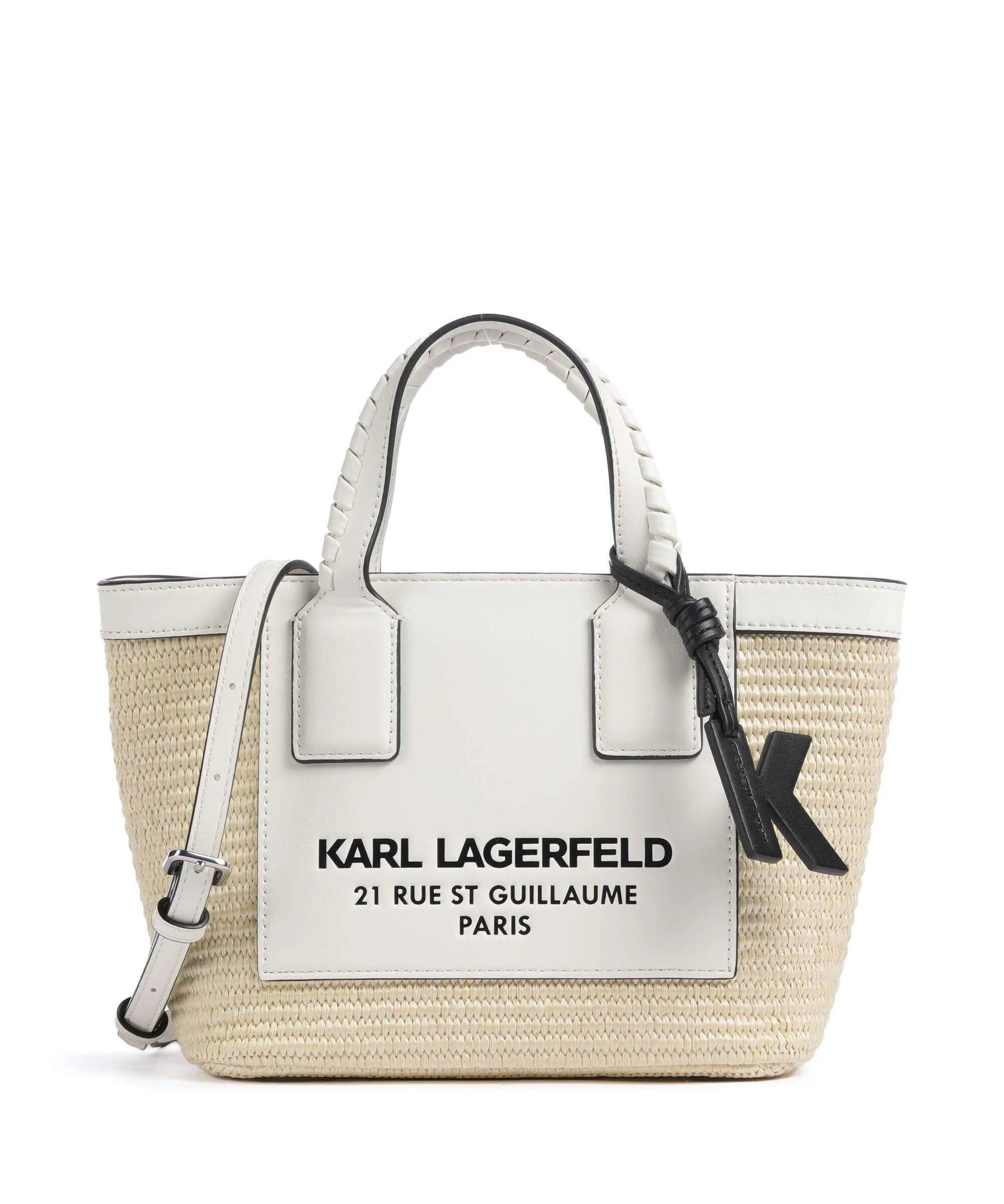  Karl Lagerfeld K/Rue St Guillaume Small Borsa a mano polipropilene, poliuretano natura/bianco  