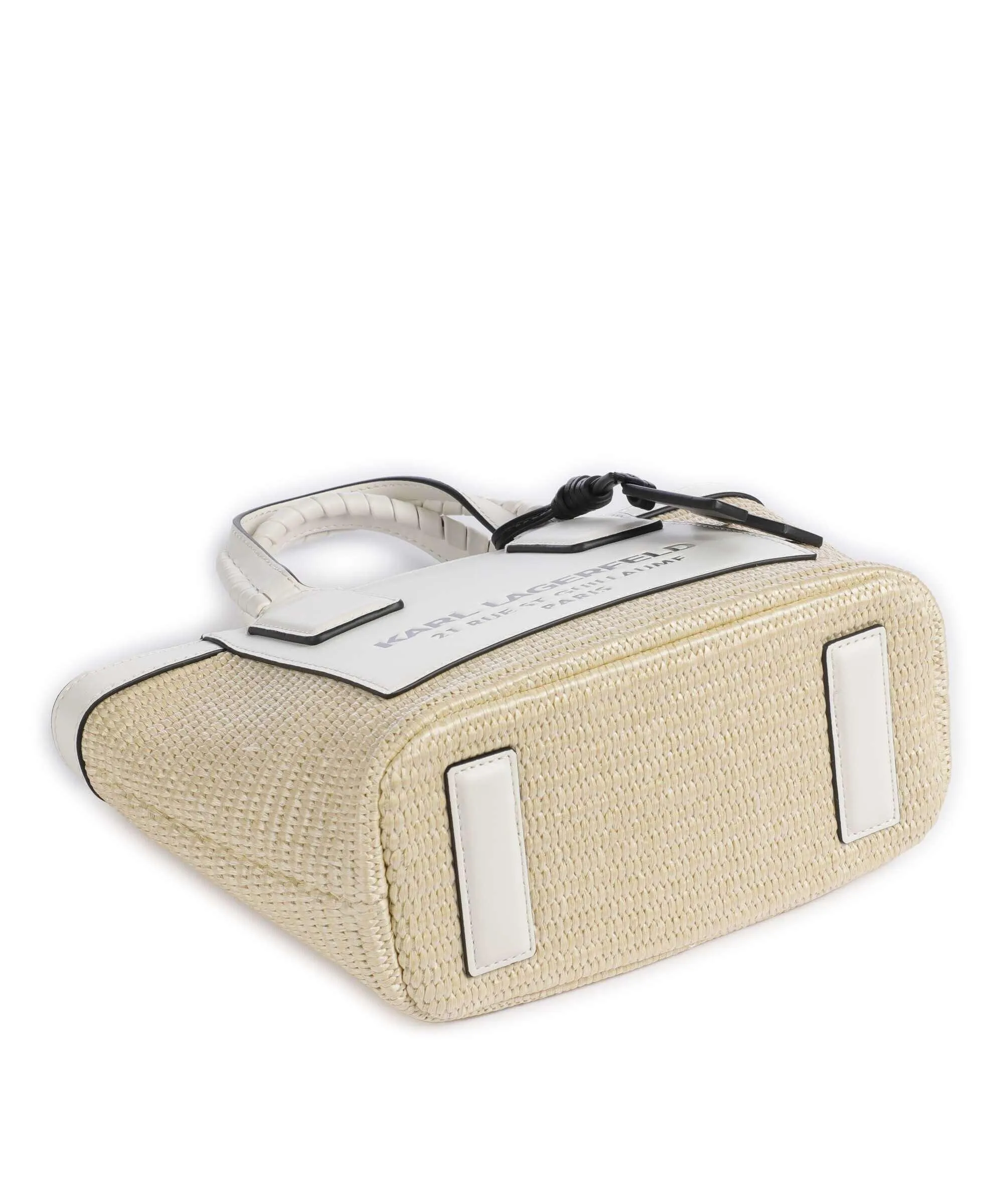  Karl Lagerfeld K/Rue St Guillaume Small Borsa a mano polipropilene, poliuretano natura/bianco  