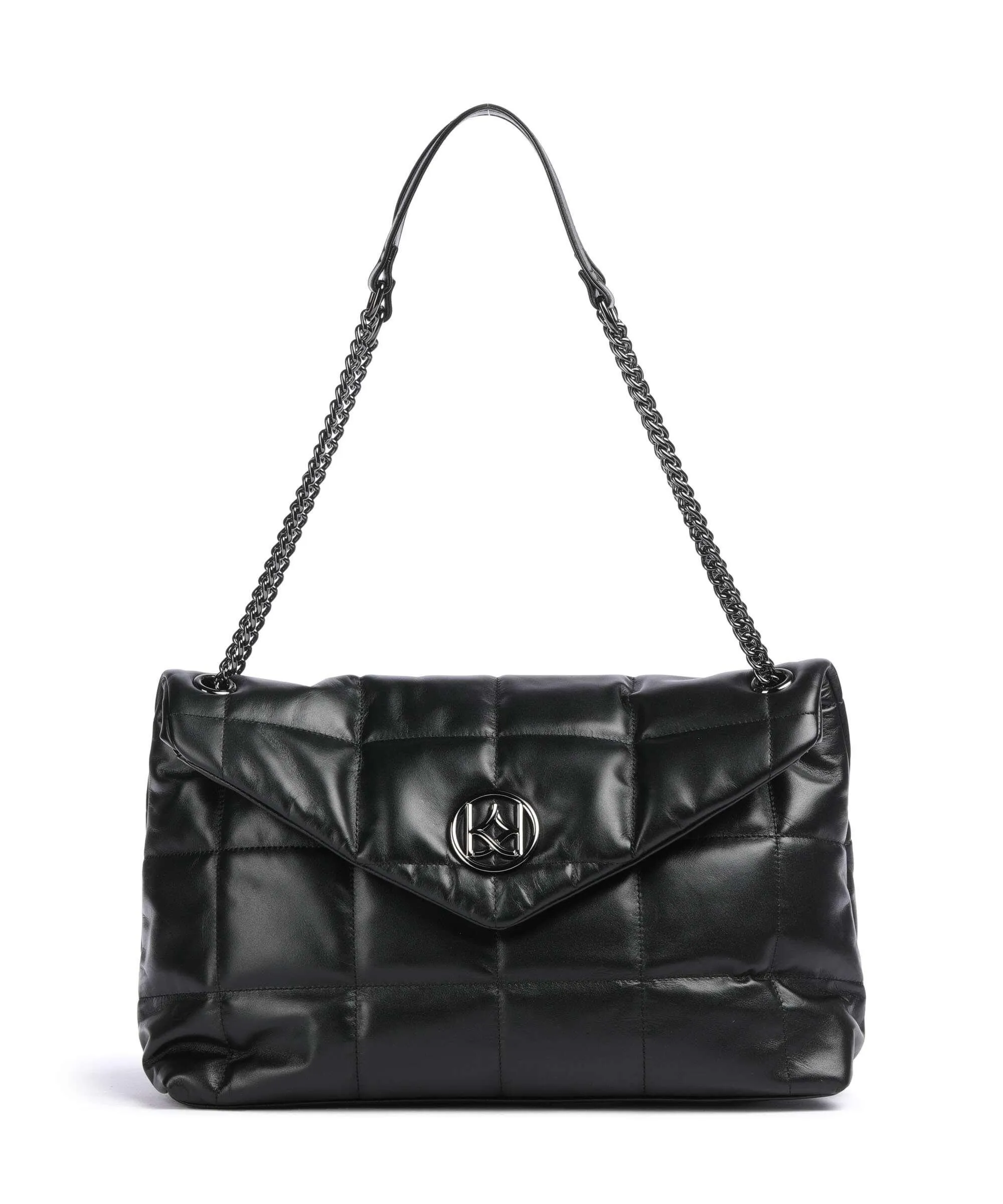  Kazar Diva Borsa a spalla pelle a grana fine nero  