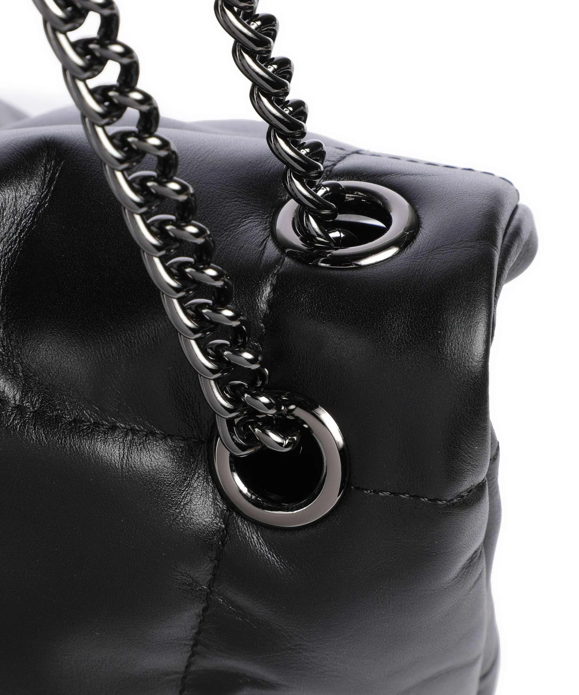  Kazar Diva Borsa a spalla pelle a grana fine nero  
