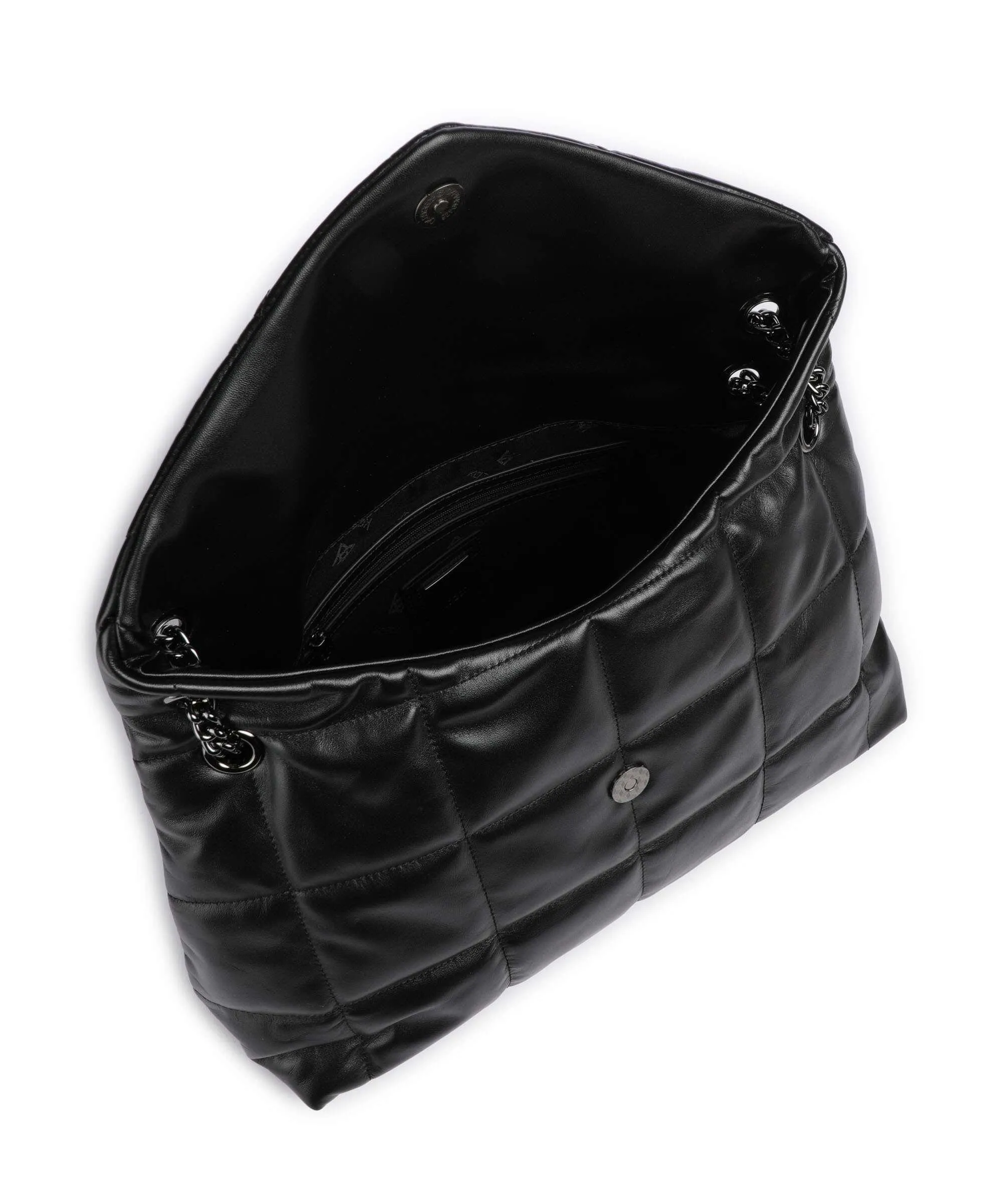  Kazar Diva Borsa a spalla pelle a grana fine nero  