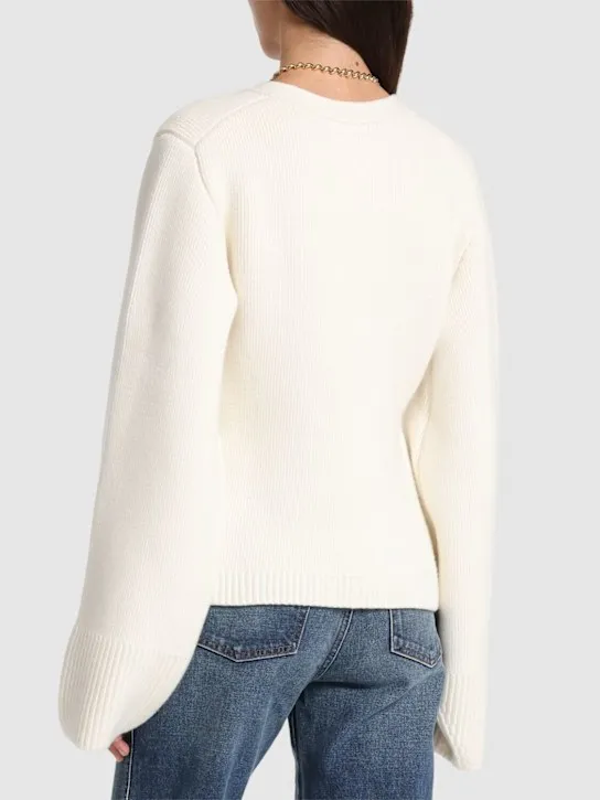 Khaite Cardigan Scarlet in cashmere 