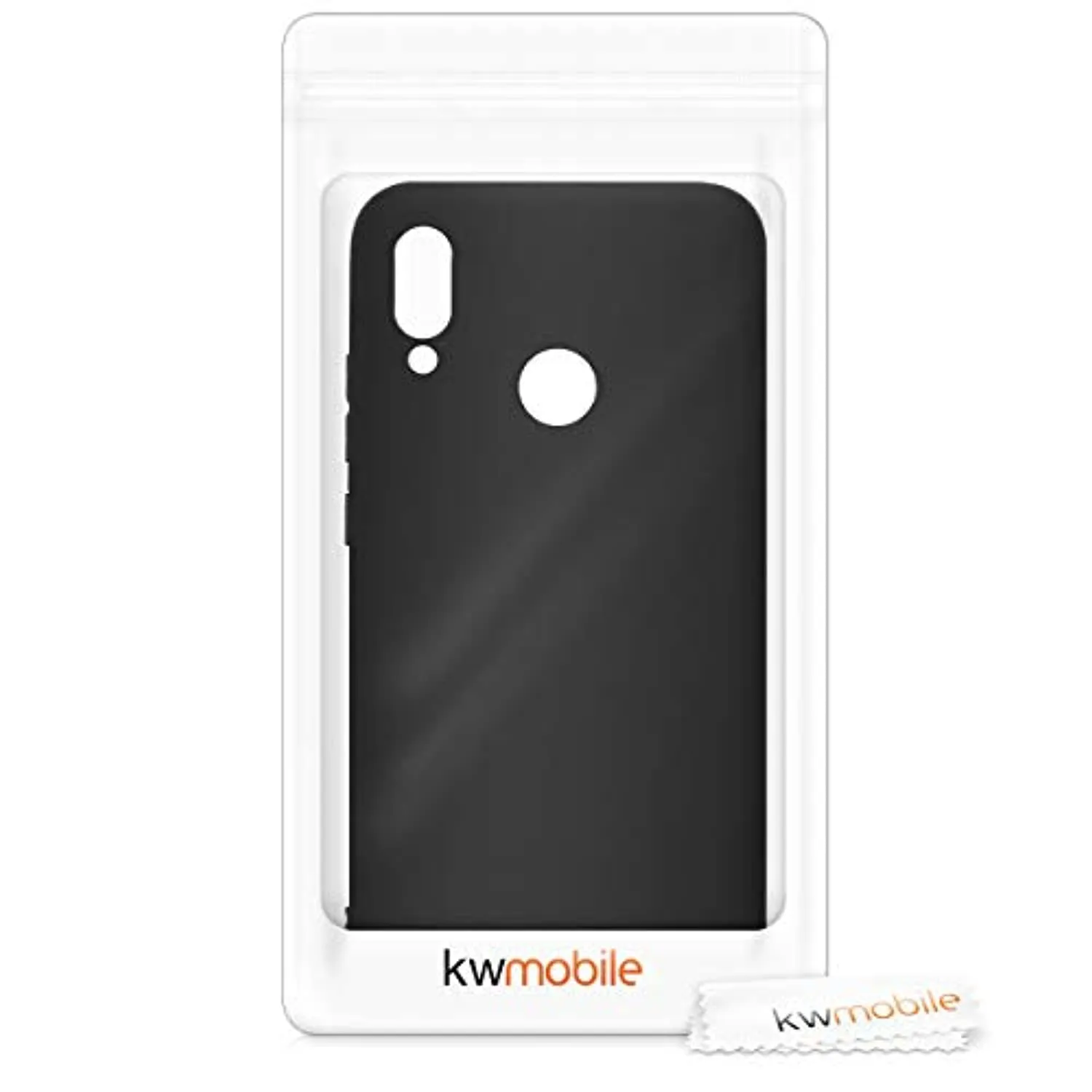 kwmobile Custodia Compatibile con Honor 10 Lite - Cover in Silicone TPU - Back Case per Smartphone - Protezione Gommata Nero Mat
