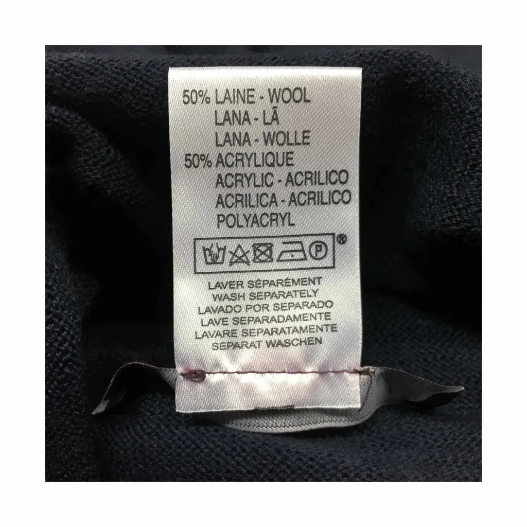 LA FEE MARABOUTEE maglia donna lana collo alto blu FA5186 MADE IN ITALY