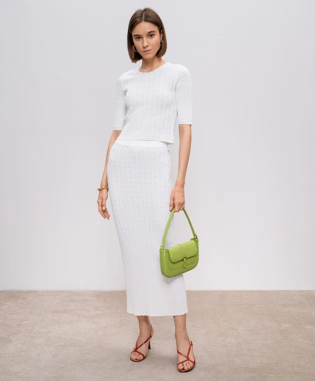 Lou Lou Studio Top bianco a coste di Culli CULLI