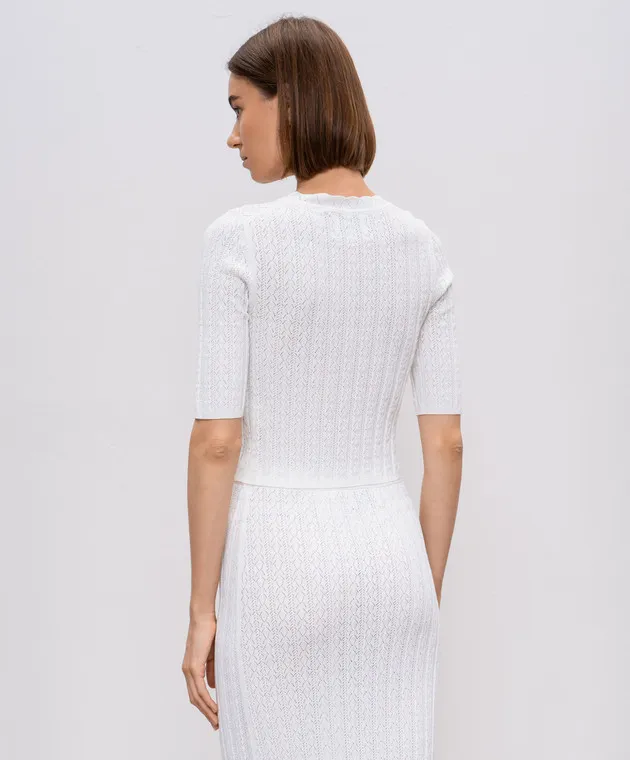 Lou Lou Studio Top bianco a coste di Culli CULLI