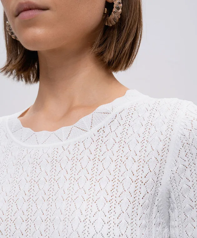 Lou Lou Studio Top bianco a coste di Culli CULLI