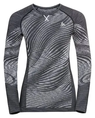 Maglia a manica lunga Odlo Blackcomb Eco Donna Nero Grigio