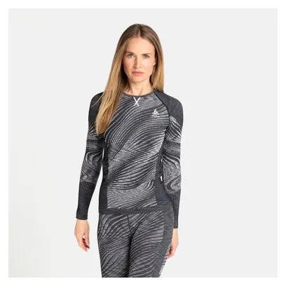 Maglia a manica lunga Odlo Blackcomb Eco Donna Nero Grigio
