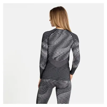 Maglia a manica lunga Odlo Blackcomb Eco Donna Nero Grigio