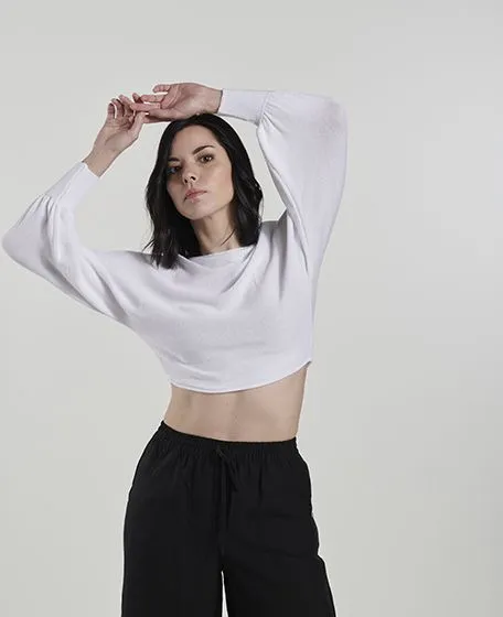 Maglia bianca mancihe larghe