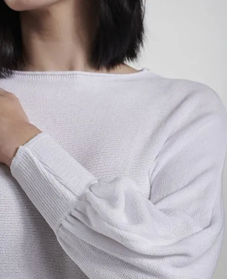 Maglia bianca mancihe larghe