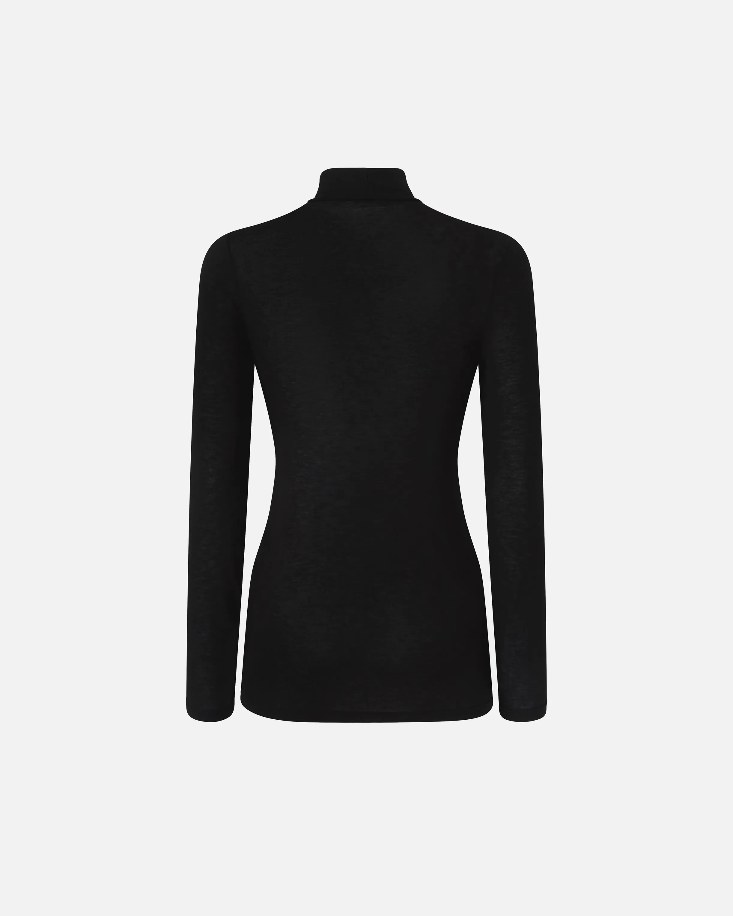  Maglia dolcevita in jersey leggero misto cachemire con ricamo    