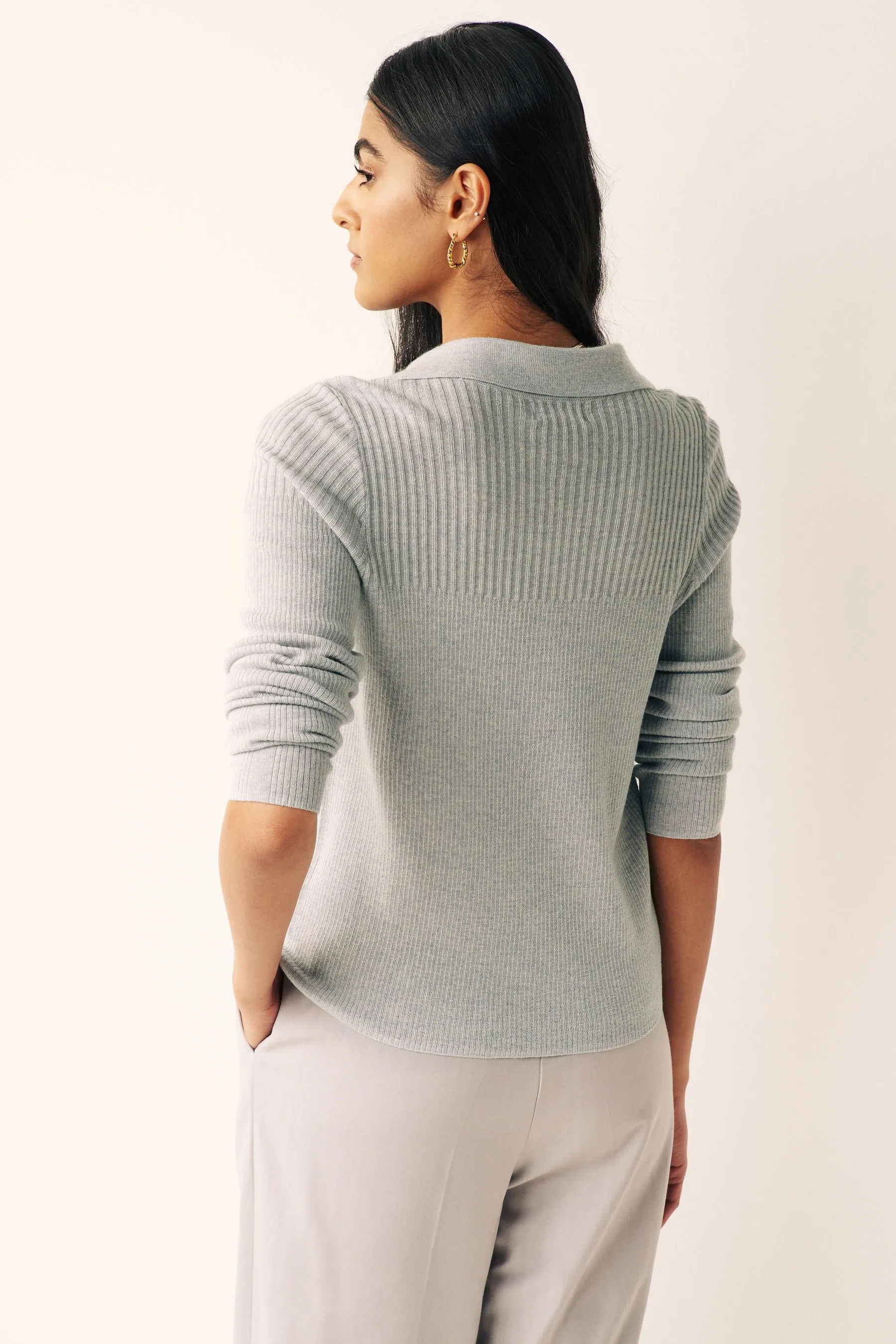 Maglia dolcevita in lana merino premium