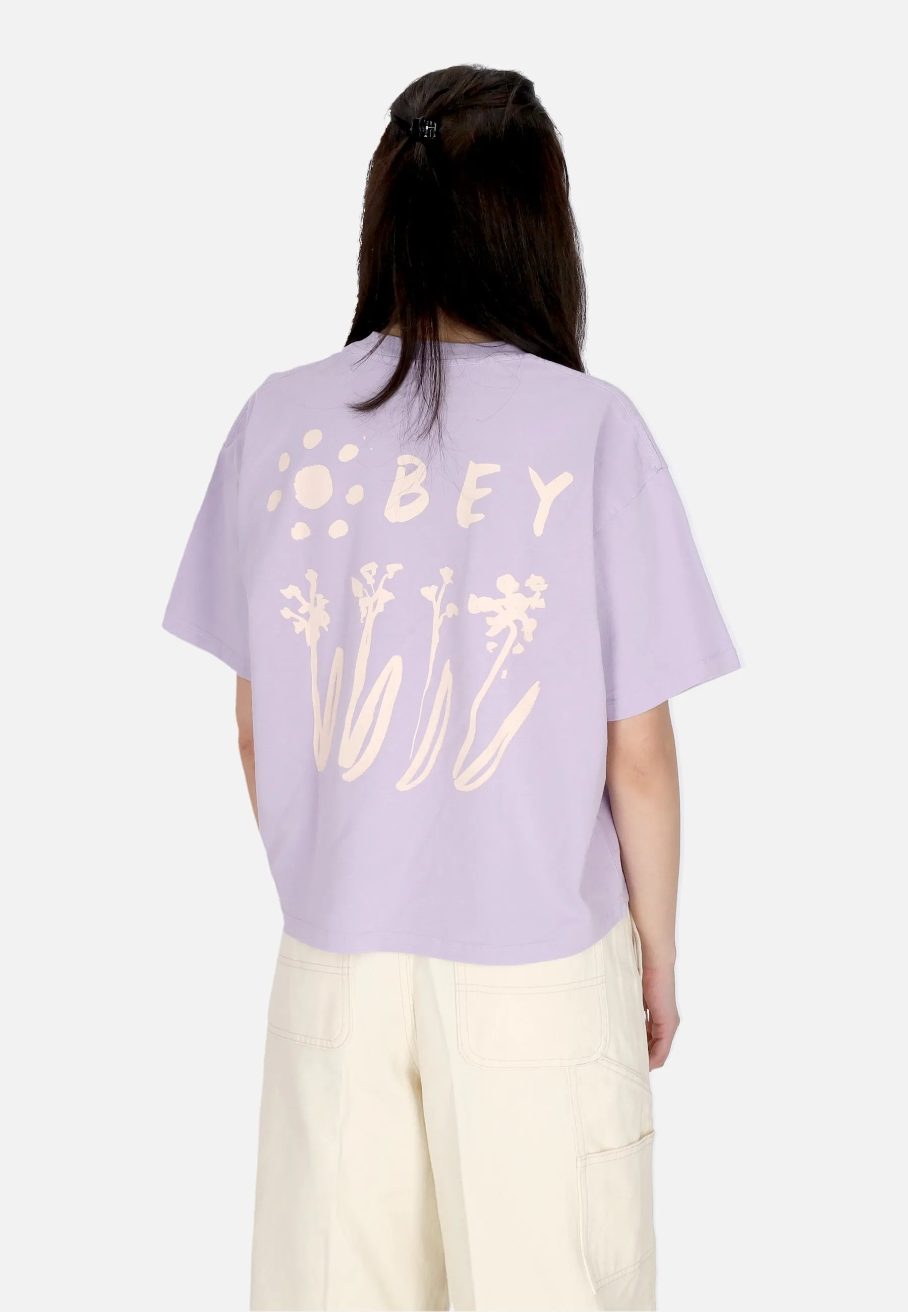 Maglietta Donna W Medi Flowers Raegan Crop Tee Orchid Petal