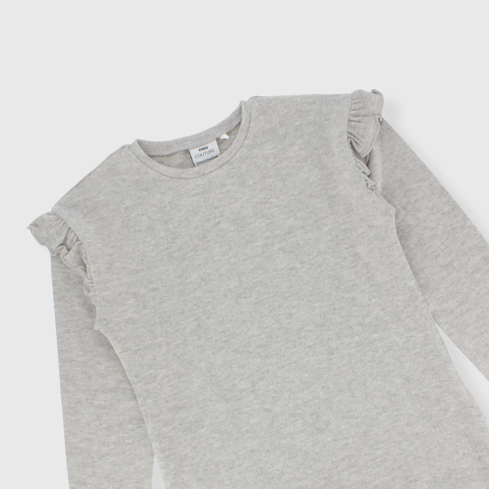 Maglietta soft touch da bambina, GRIGIO            