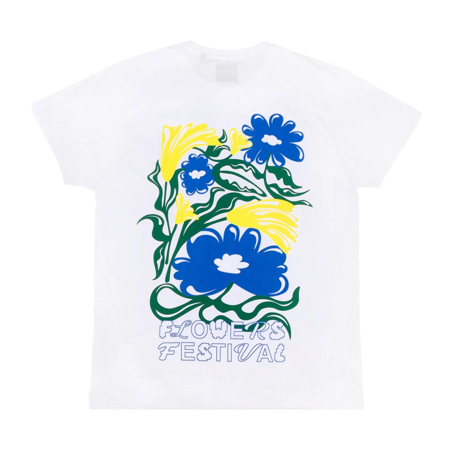 Maglietta Uomo Atipici X Flowers Festival 2023 Official Tee White