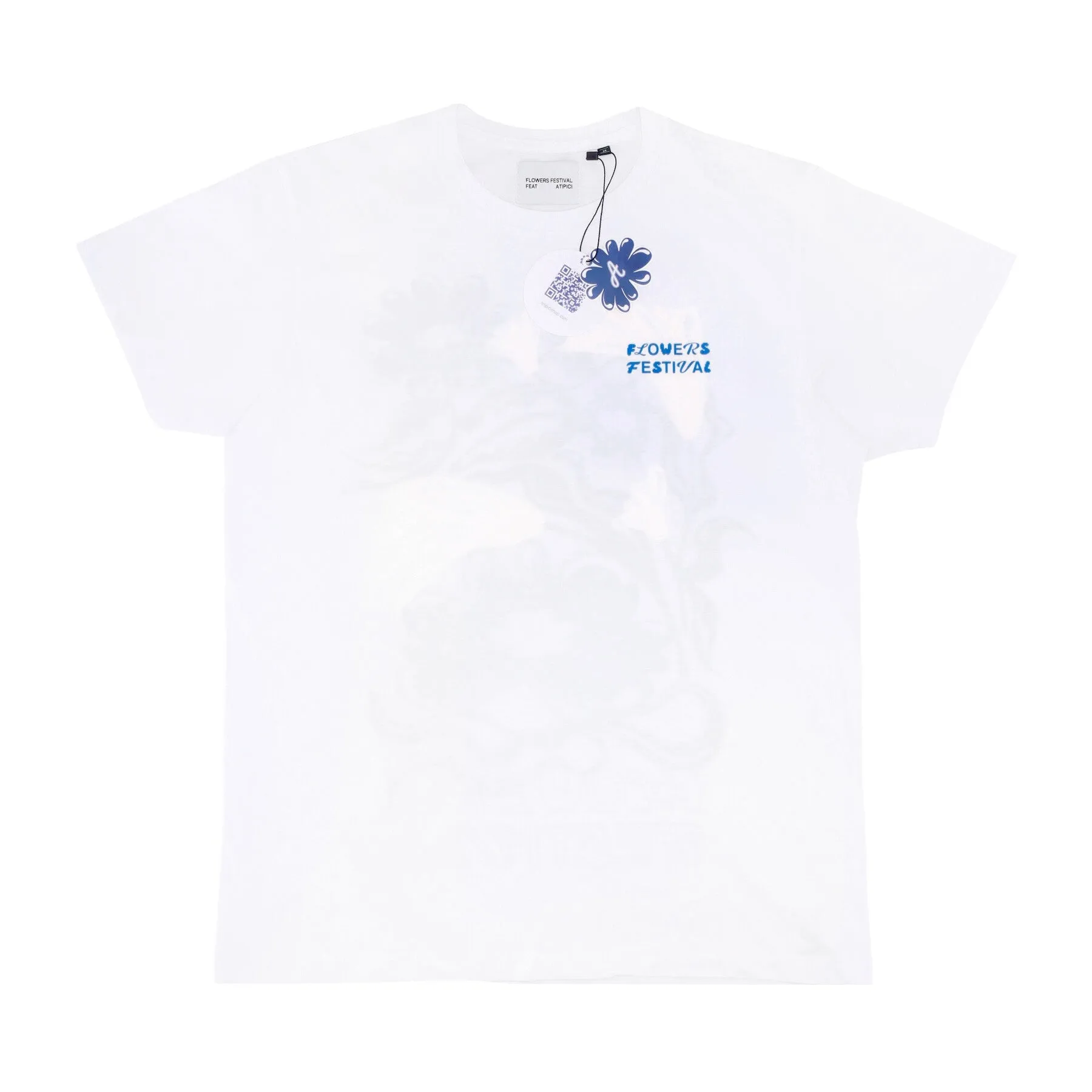 Maglietta Uomo Atipici X Flowers Festival 2023 Official Tee White