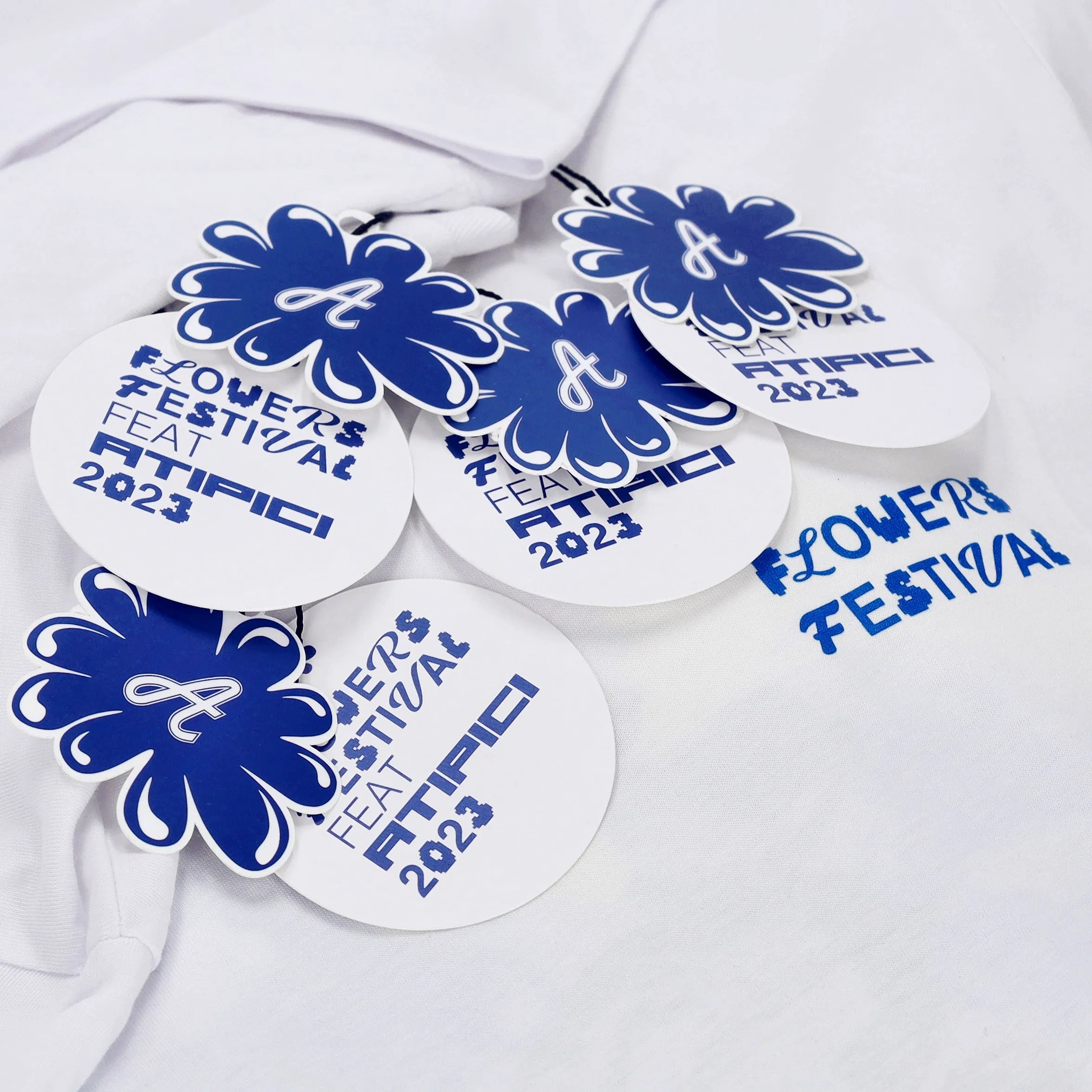 Maglietta Uomo Atipici X Flowers Festival 2023 Official Tee White