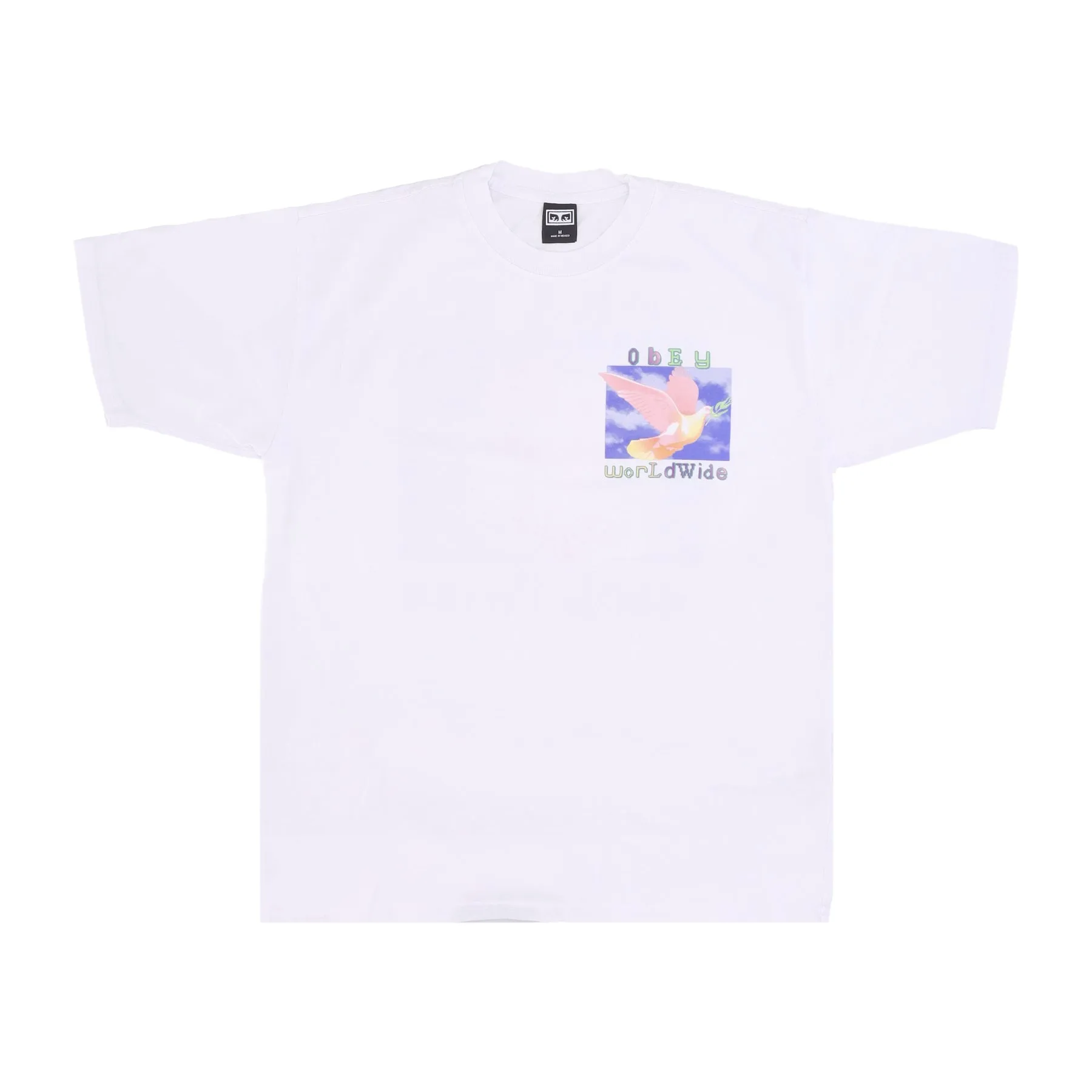 Maglietta Uomo Dove Of Peace Heavy Weight Classic Tee White