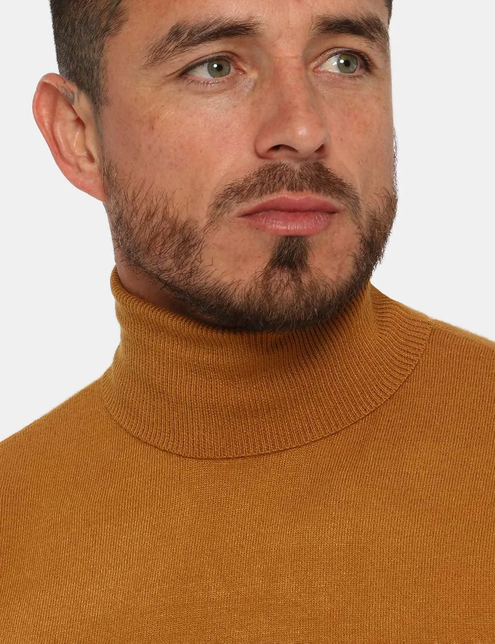 Maglione Maison du Cachemire dolcevita giallo