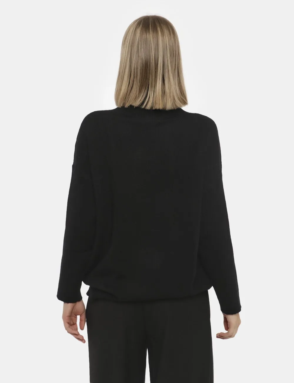 Maglione Maison du Cachemire dolcevita nero