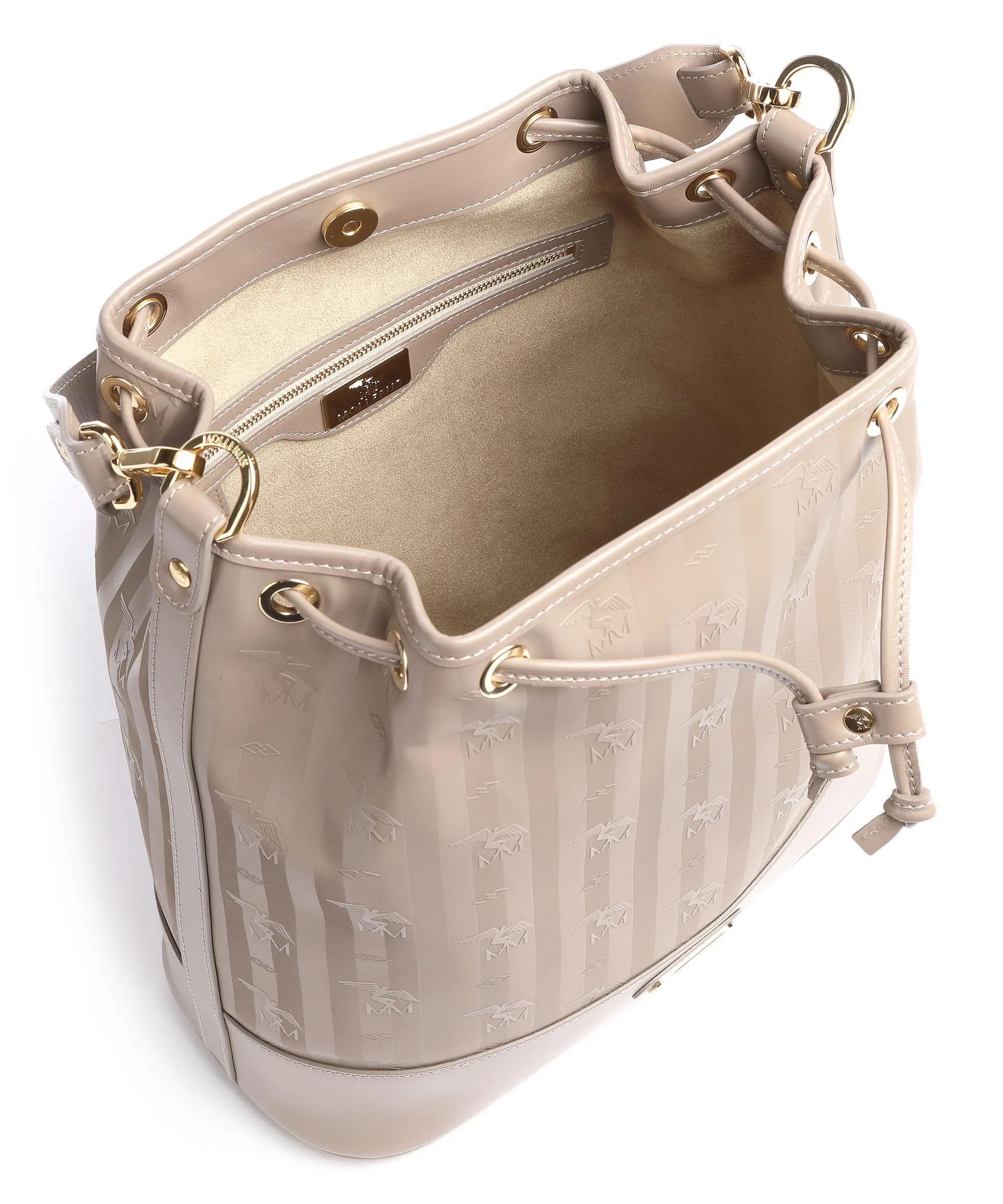  Maison Mollerus Vinerus Niesen Borsa a secchiello tela taupe  