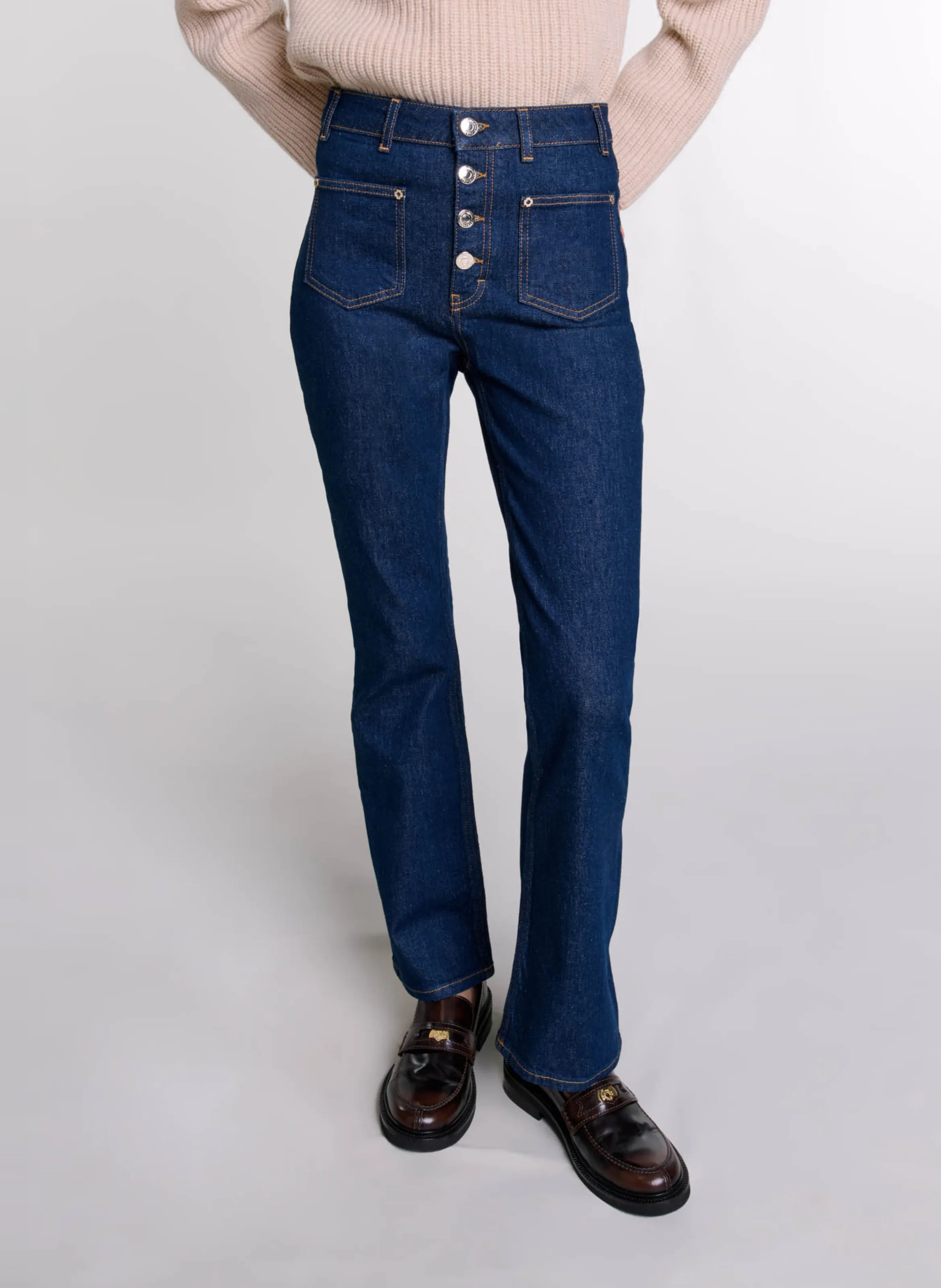  MAJE   Jeans a gamba dritta | Blu