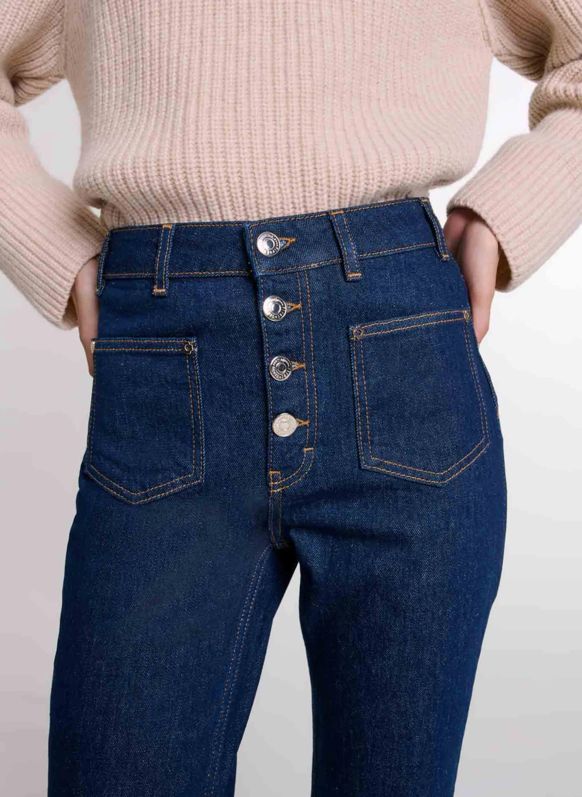  MAJE   Jeans a gamba dritta | Blu