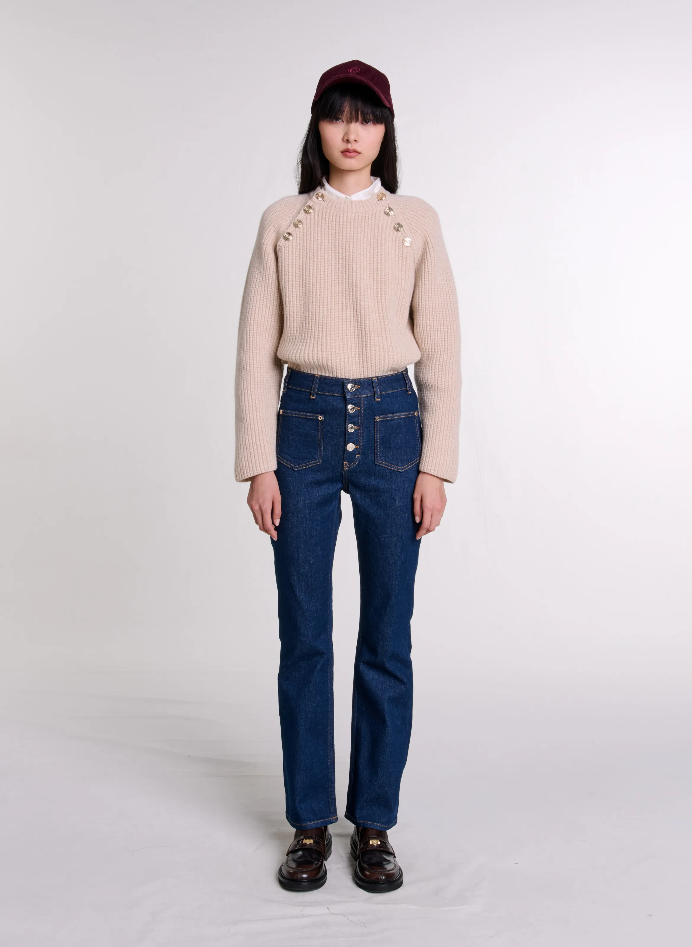  MAJE   Jeans a gamba dritta | Blu